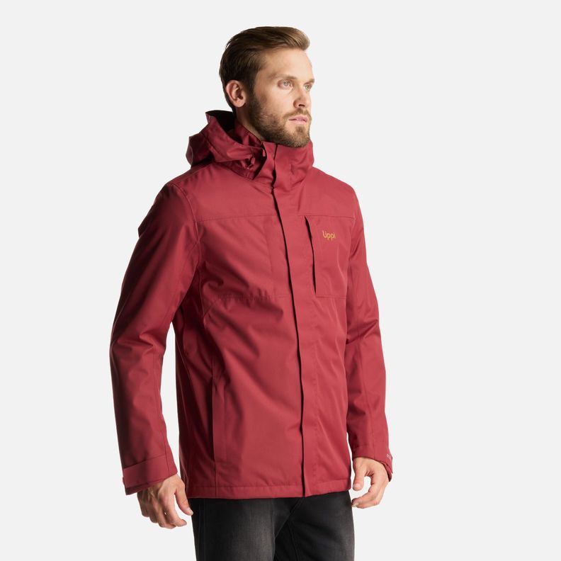 Chaqueta Hombre Tres Cruces Fusion-3 Hoody Jacket Burdeo Lippi-2