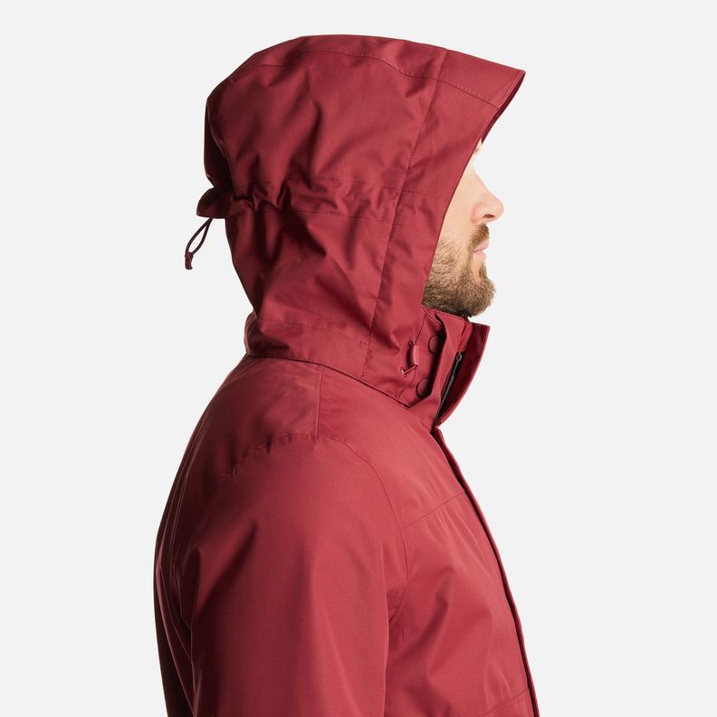 Chaqueta Hombre Tres Cruces Fusion-3 Hoody Jacket Burdeo Lippi-8