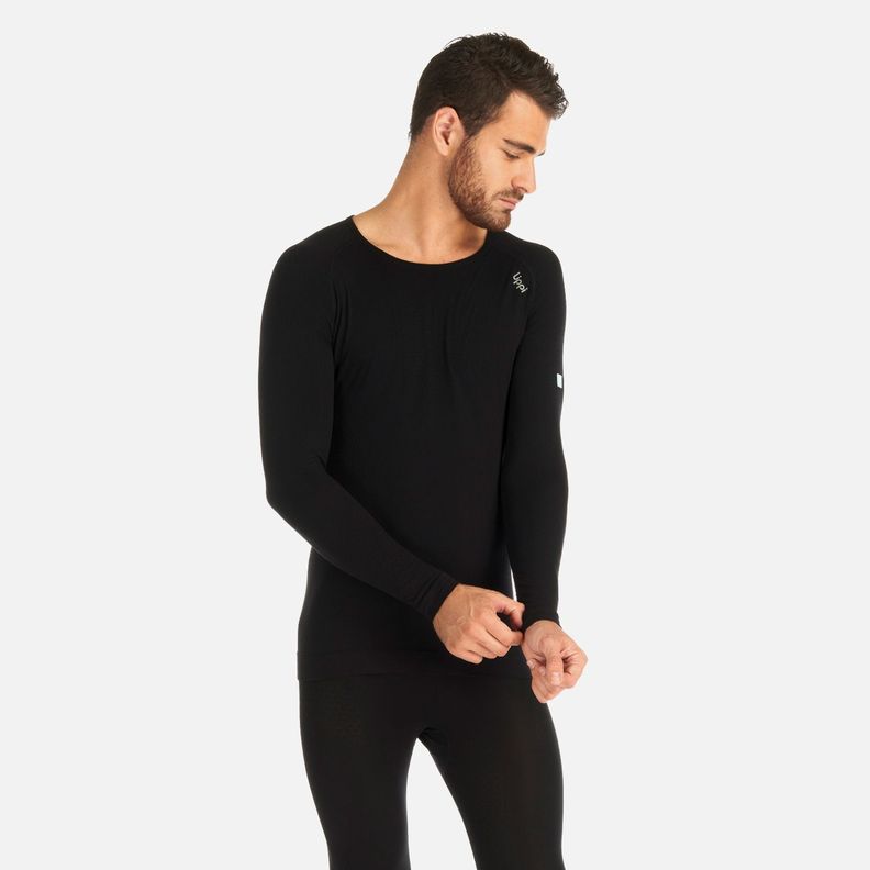 Primera Capa Hombre Skintec 1000Seamless Top Negro Lippi V25-0