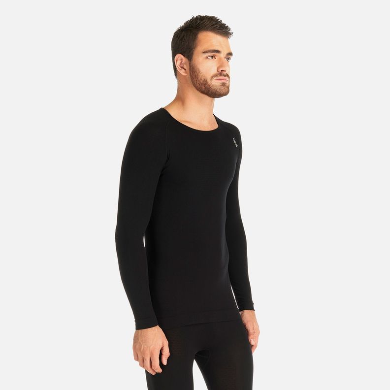 Primera Capa Hombre Skintec 1000Seamless Top Negro Lippi V25-1