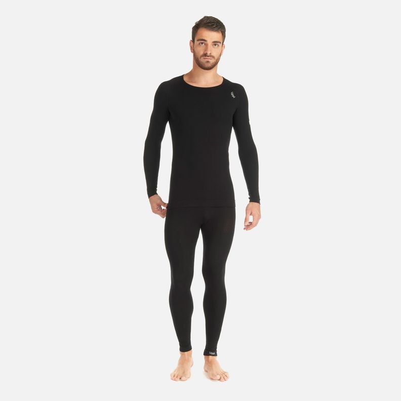 Primera Capa Hombre Skintec 1000Seamless Top Negro Lippi V25-8