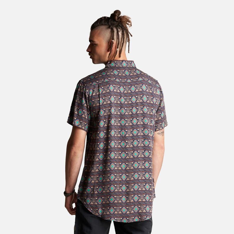 Camisa Hombre Aflora Full Print Café Pardo Haka Honu-3