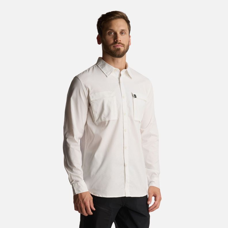 Camisa Hombre Rosselot Long Sleeve Q-Dry Shirt Blanco Lippi I24-2