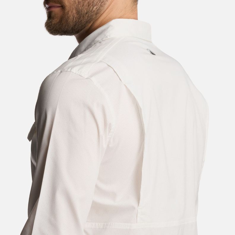 Camisa Hombre Rosselot Long Sleeve Q-Dry Shirt Blanco Lippi I24-6