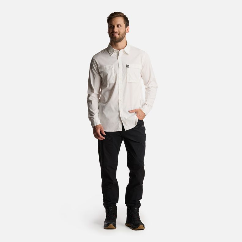 Camisa Hombre Rosselot Long Sleeve Q-Dry Shirt Blanco Lippi I24-7