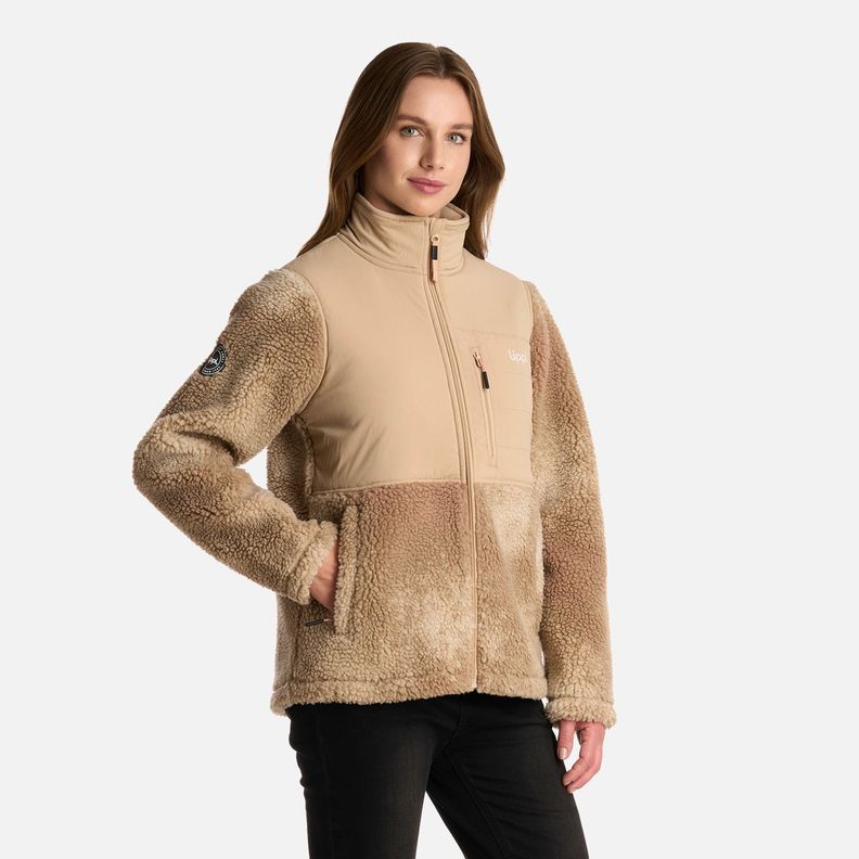 Polar Mujer Glaciar Sherpa-pro Jacket Print Caqui Lippi I25-1