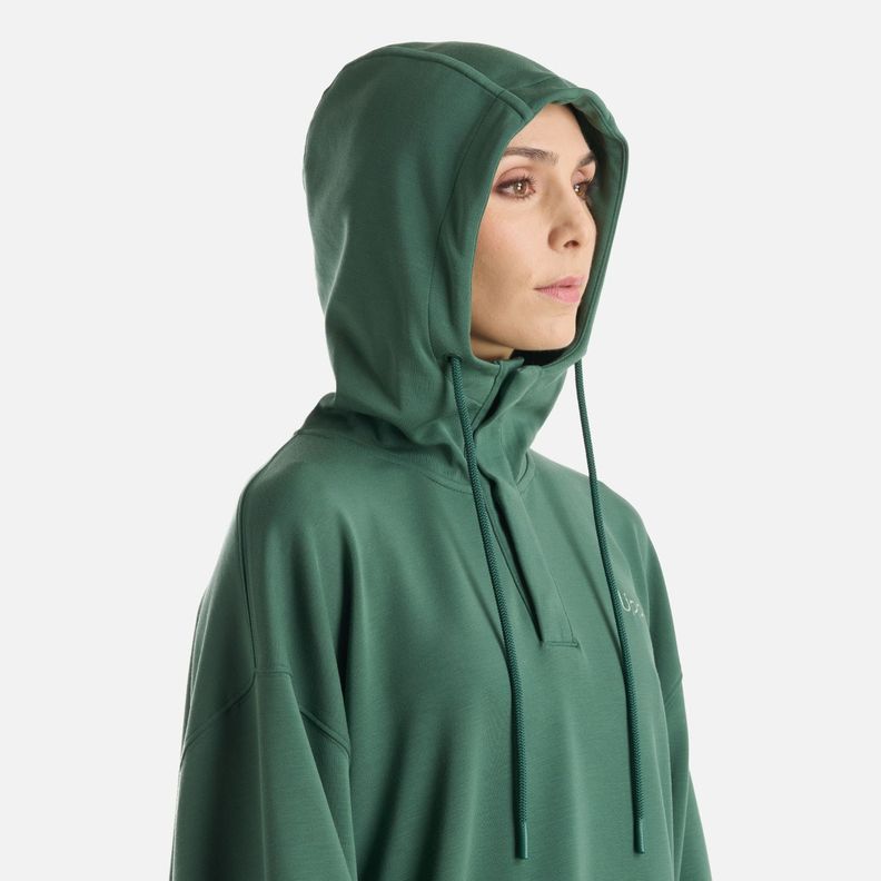Polerón Mujer CityScape Sweatshirt Verde Botella Lippi I25-3