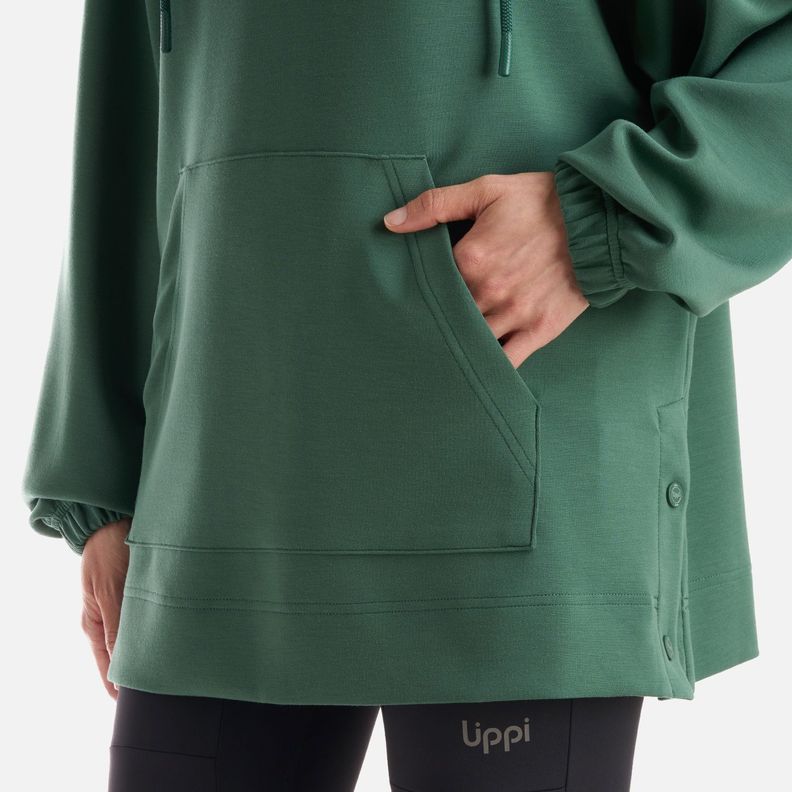 Polerón Mujer CityScape Sweatshirt Verde Botella Lippi I25-4