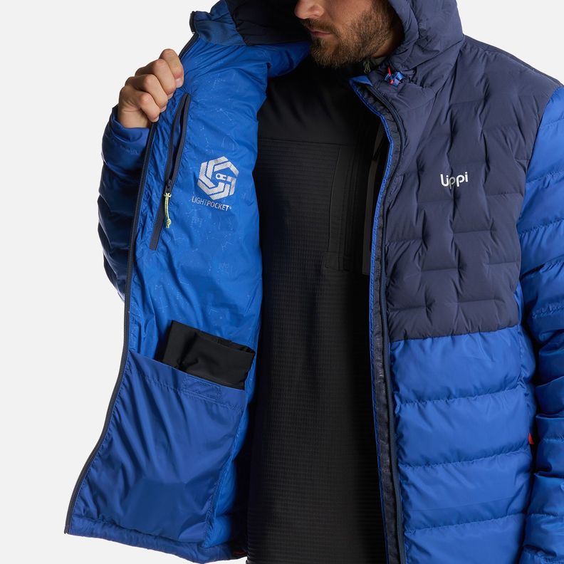 Chaqueta Hombre Bazpur EVO Down Hoody Jacket Azul Marino Lippi-7