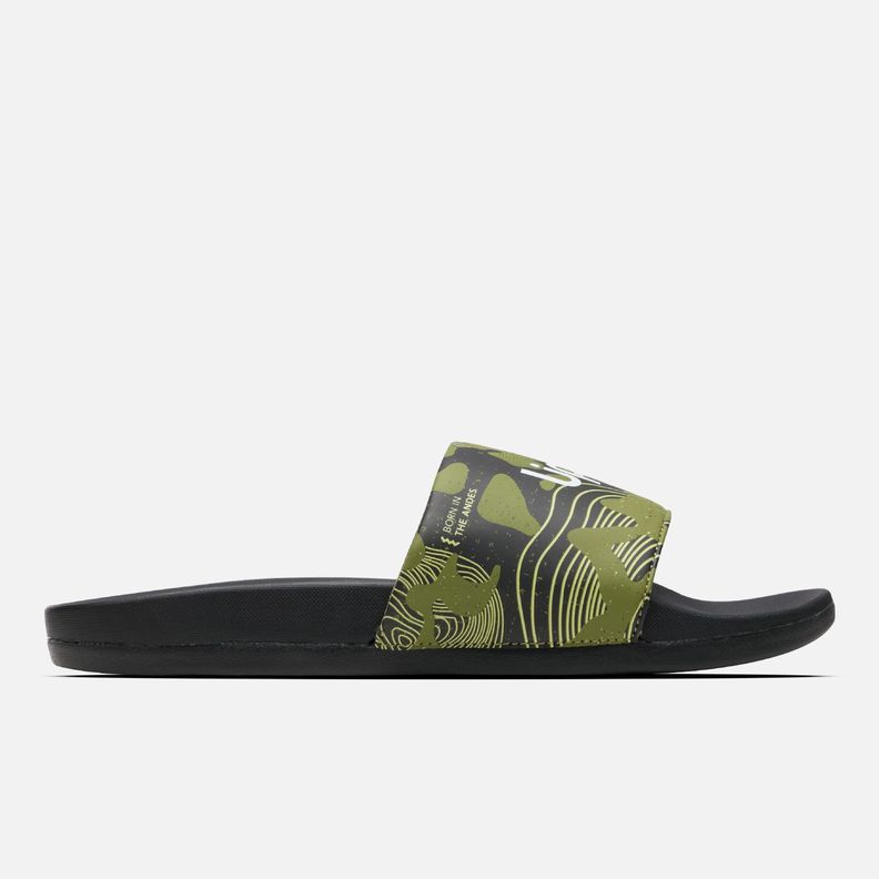 Sandalia Hombre Insigne Slide Print Verde Lippi 39