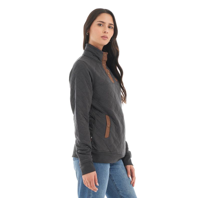 Poleron Mujer Tokerau insulado Negro Haka Honu V22-3
