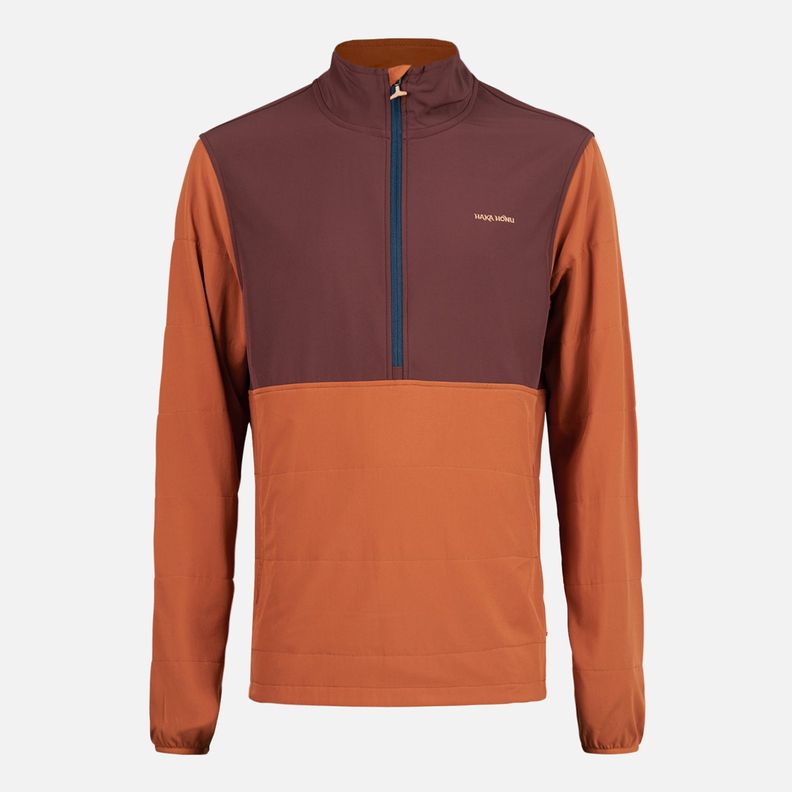 Poleron Hombre Del Sur 1/4 Zip Sin Capucha  Terracota Haka Honu-0