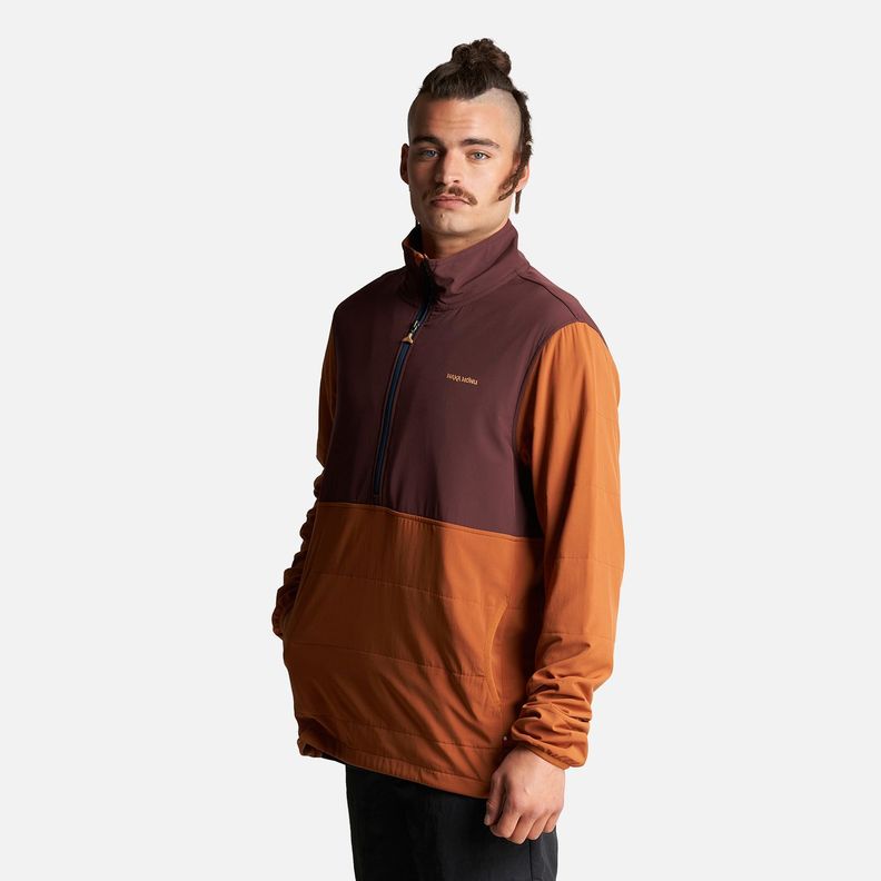 Poleron Hombre Del Sur 1/4 Zip Sin Capucha  Terracota Haka Honu-2