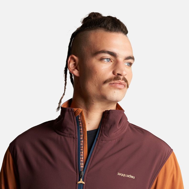 Poleron Hombre Del Sur 1/4 Zip Sin Capucha  Terracota Haka Honu-4