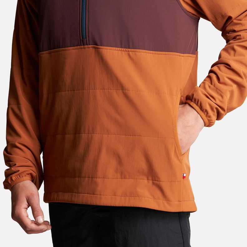 Poleron Hombre Del Sur 1/4 Zip Sin Capucha  Terracota Haka Honu-5