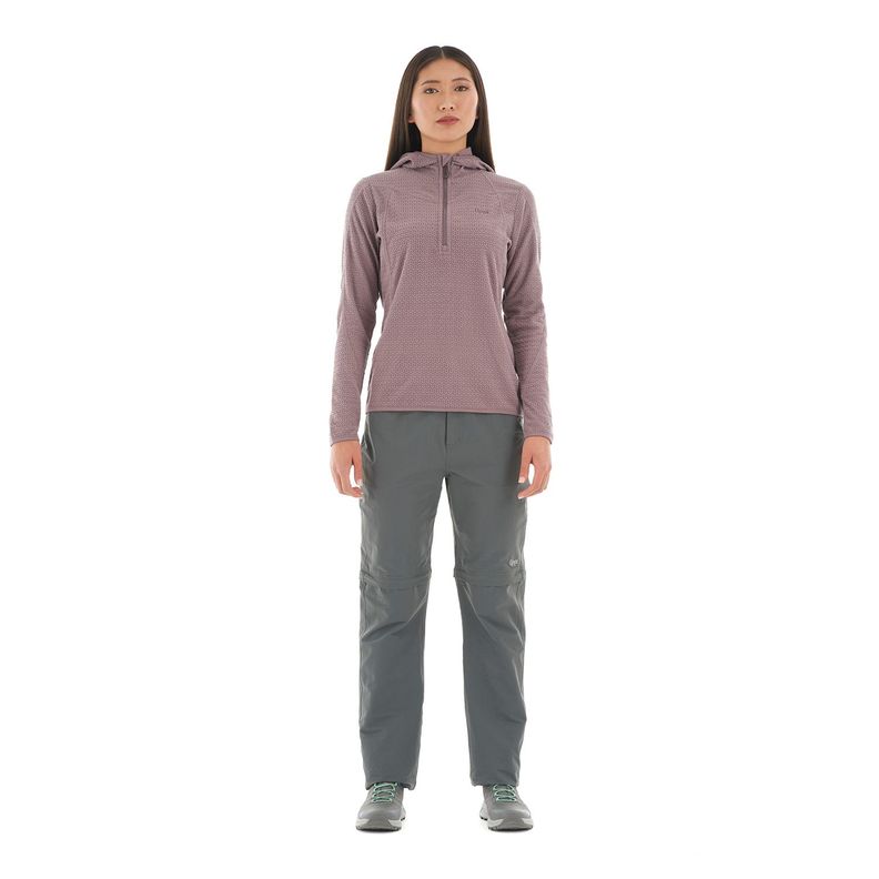 Pantalon Mujer Enduring Mix-2 Q-Dry Pants Gris Oscuro Lippi-9