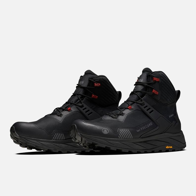 Zapatilla Hombre Atlas Mid Negro Rojo Lippi I24-3