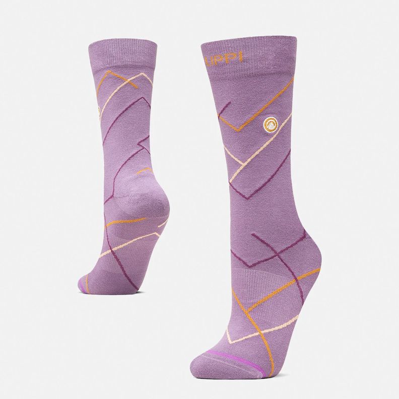Calcetin Mujer Travel Walk Light Socks Morado Lippi-0