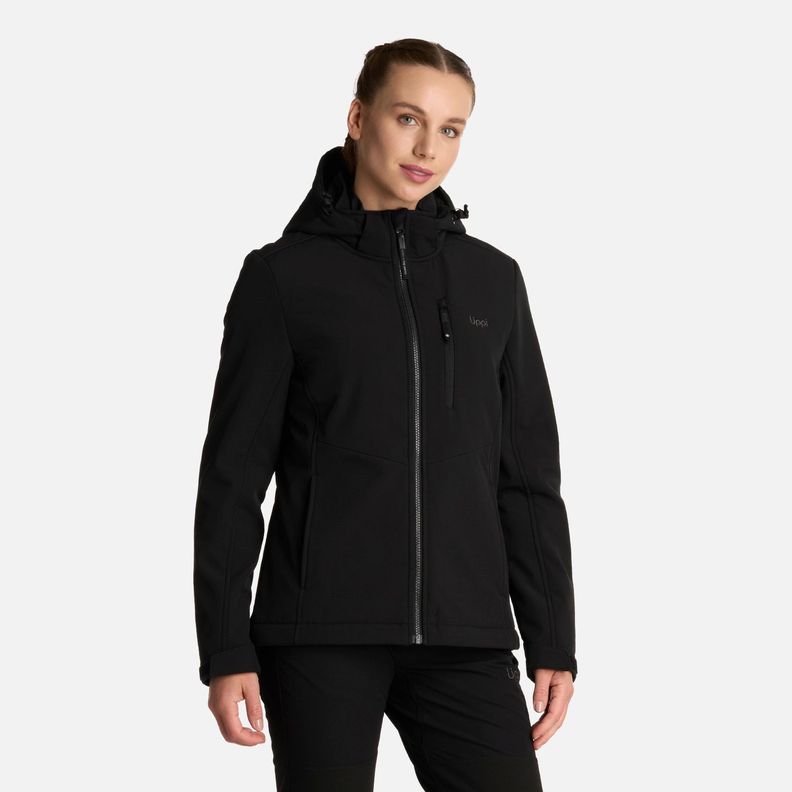 Chaqueta Mujer Macaya Softshell Hoody Negro Lippi I25-0