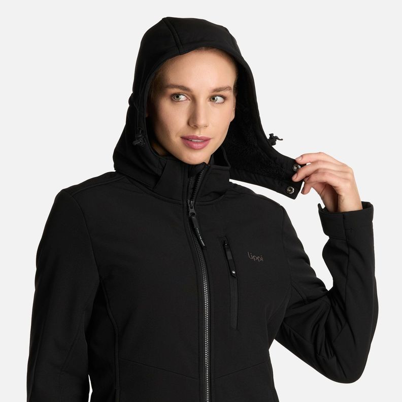 Chaqueta Mujer Macaya Softshell Hoody Negro Lippi I25-3