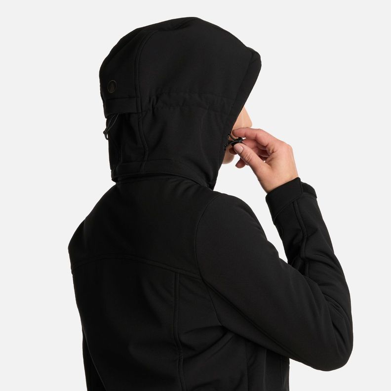 Chaqueta Mujer Macaya Softshell Hoody Negro Lippi I25-6