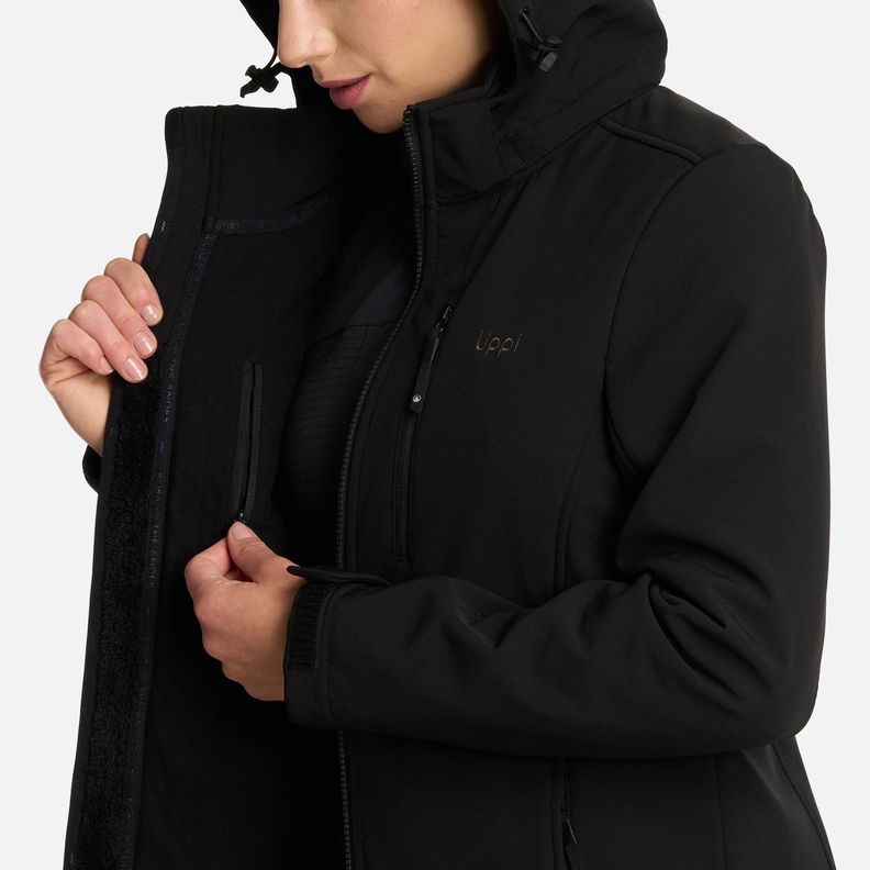 Chaqueta Mujer Macaya Softshell Hoody Negro Lippi I25-7