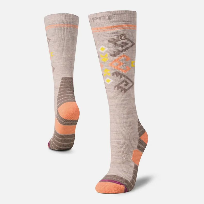 Calcetin Mujer All Mountain Ski Socks Gris Claro Lippi I23-0