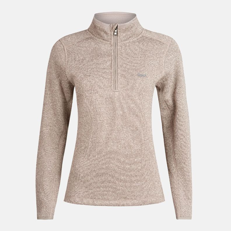 Poleron Mujer Coronado ThermPro Pullover Melange Beige Lippi-0