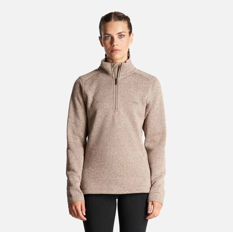 Poleron Mujer Coronado ThermPro Pullover Melange Beige Lippi-1