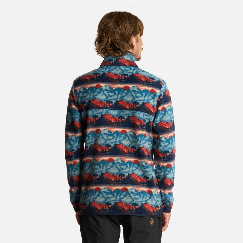 Polerón Hombre Tokerau Print Azul Noche Haka Honu I25-2