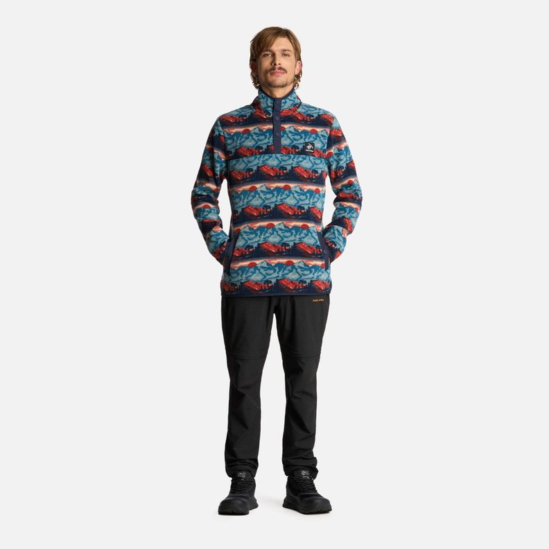 Polerón Hombre Tokerau Print Azul Noche Haka Honu I25-5