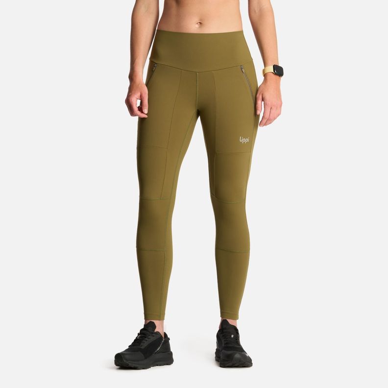 Calza Mujer PureTrek Q-Dry Leggings Verde Oliva Lippi-0