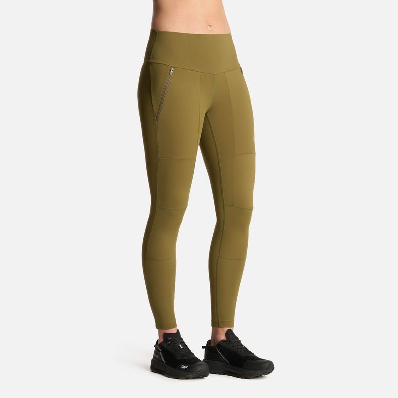 Calza Mujer PureTrek Q-Dry Leggings Verde Oliva Lippi-1