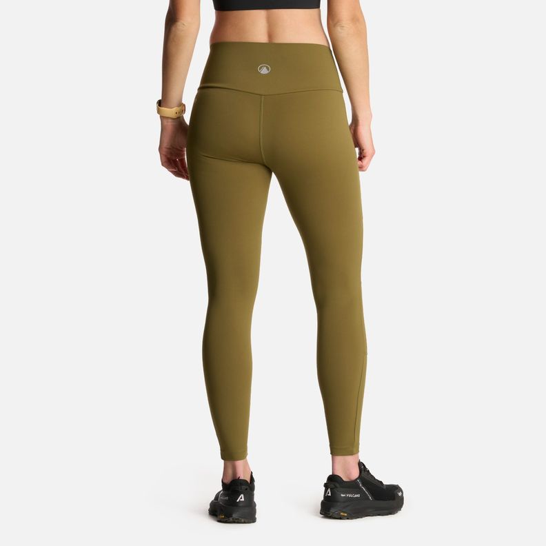 Calza Mujer PureTrek Q-Dry Leggings Verde Oliva Lippi-2