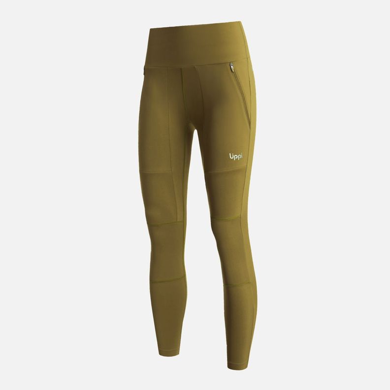 Calza Mujer PureTrek Q-Dry Leggings Verde Oliva Lippi-4