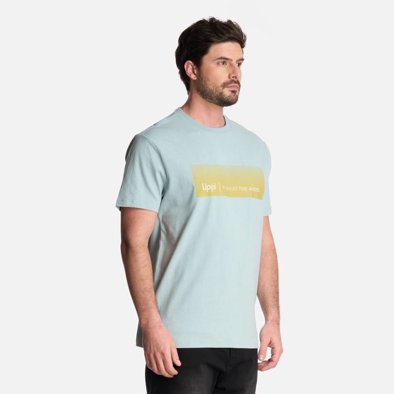 Polera Hombre Logo Lippi FrontPrint TShirt Celeste Lippi V25-1