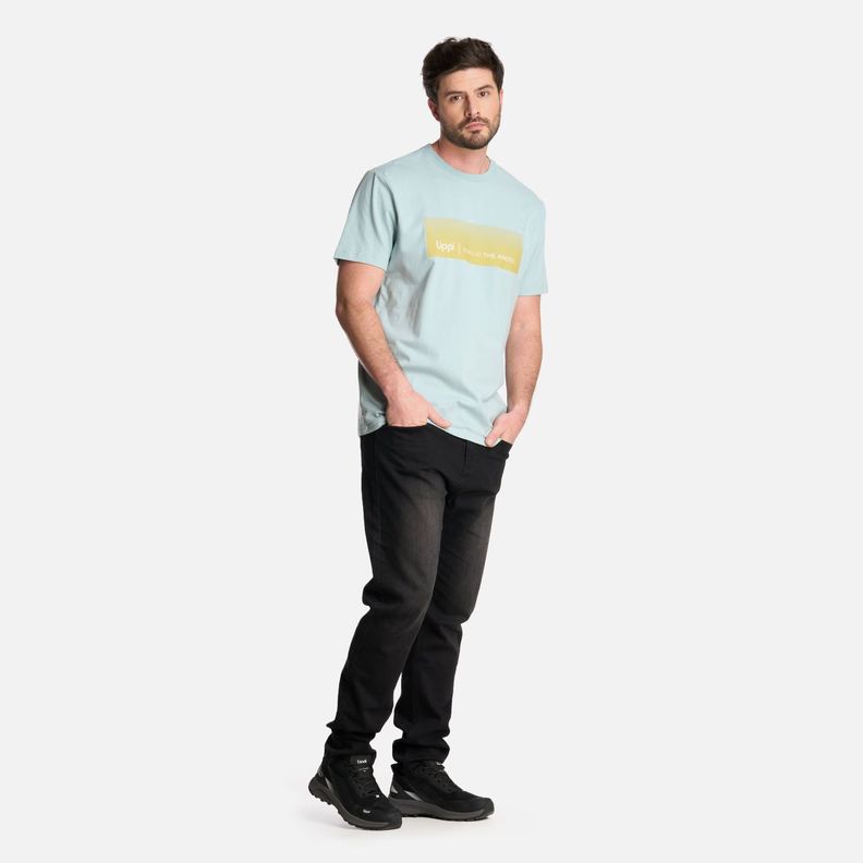 Polera Hombre Logo Lippi FrontPrint TShirt Celeste Lippi V25-4