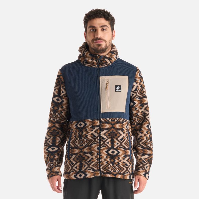 Polerón Hombre Puerto Print Azul Noche Haka Honu I25-0