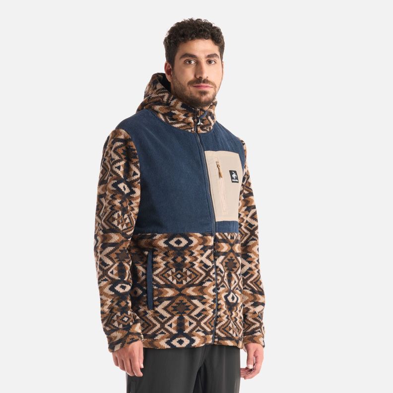 Polerón Hombre Puerto Print Azul Noche Haka Honu I25-1