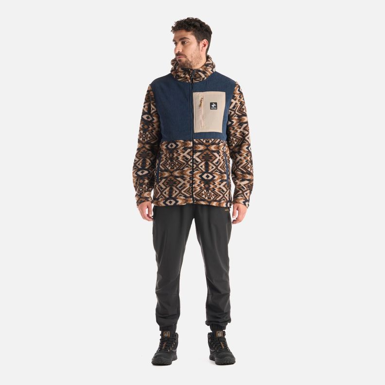 Polerón Hombre Puerto Print Azul Noche Haka Honu I25-5