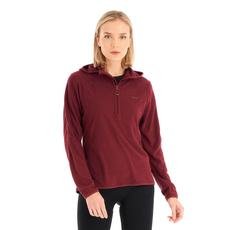 Poleron Mujer Jacaranda Nano-F 14 Zip Hoody Frambuesa Lippi V23-1