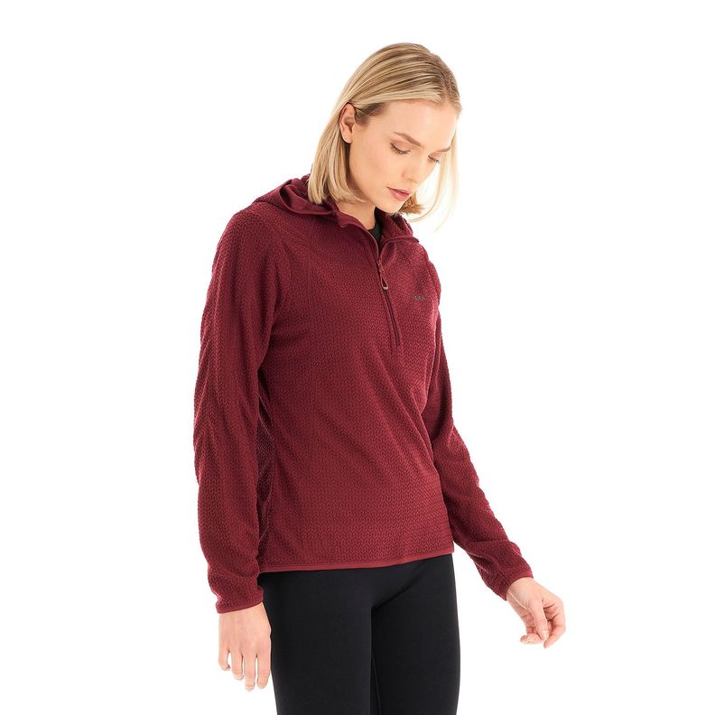 Poleron Mujer Jacaranda Nano-F 14 Zip Hoody Frambuesa Lippi V23-2