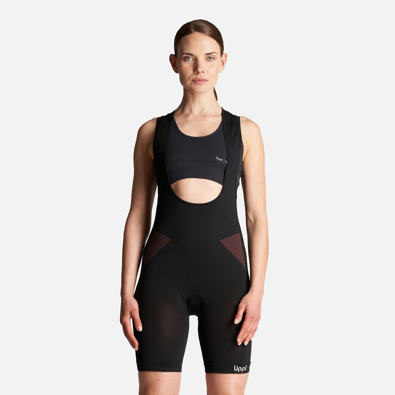 Calza Mujer 4 Bike Suit Seamless Short Grafito Lippi-1