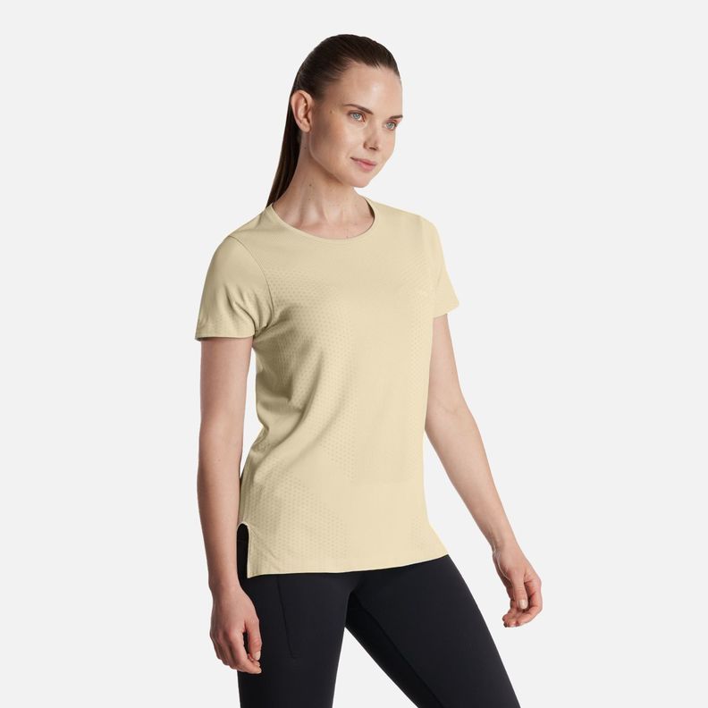 Polera Mujer  4 Run Seamless Trail Short Sleeve T-Shirt Amarillo Lippi-2