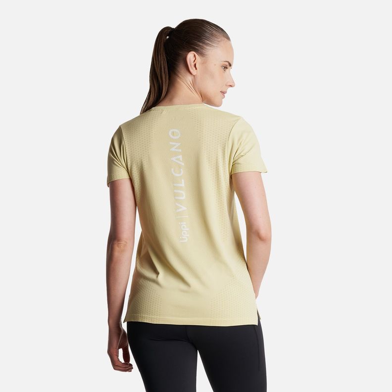 Polera Mujer  4 Run Seamless Trail Short Sleeve T-Shirt Amarillo Lippi-3