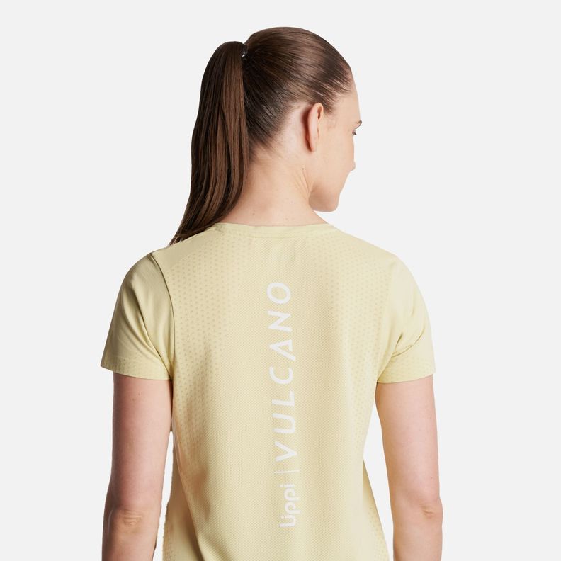 Polera Mujer  4 Run Seamless Trail Short Sleeve T-Shirt Amarillo Lippi-4
