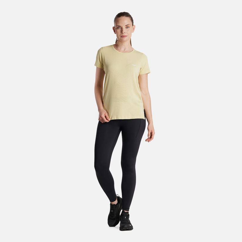 Polera Mujer  4 Run Seamless Trail Short Sleeve T-Shirt Amarillo Lippi-5