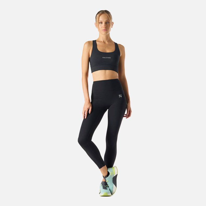 Calza Mujer Tempo 7/8 Super High Rise Leggins Negro Vulcano-6