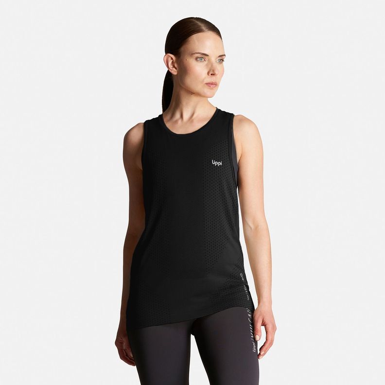 Polera Mujer 4 Run Seamless Trail T-Shirt Negro Lippi-1