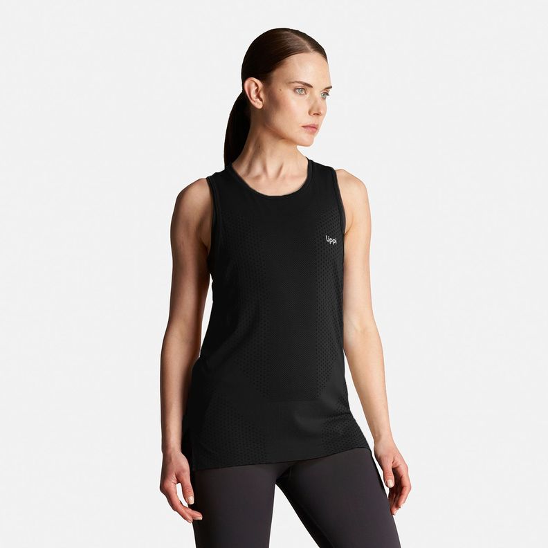 Polera Mujer 4 Run Seamless Trail T-Shirt Negro Lippi-2